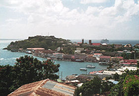 The capital St. Georges, Grenada.