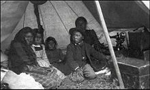 Algonquin family in their tent.