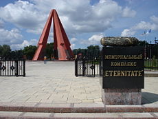 Eternitate memorial complex, dedicated to the soldiers of the Red Army who fell during the Jassy-Kishinev Operation of World War II.