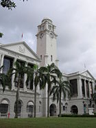 The Victoria Theatre and Concert Hall as it appeared in January 2006. Victoria Theater served as the venue for the first public performance of "Majulah Singapura" on September 6, 1958.