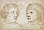 Hans (right) and Ambrosius Holbein, by Hans Holbein the Elder, 1511.
