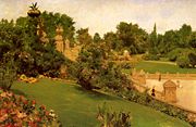 Terrace at the Mall, by William Merritt Chase, 1890