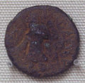 A bronze coin of Kanishka found in Khotan, Tarim Basin.