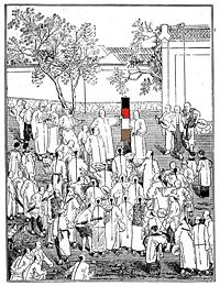 Missionary preaching in China using Moody's version of The Wordless Book