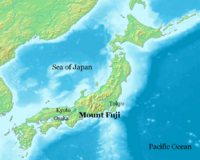 Location of Mount Fuji