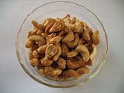 Cashew nuts, roasted and salted