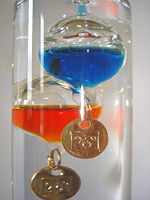 Galileo thermometer.