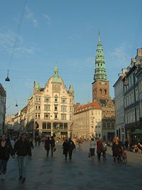 Strøget, Copenhagen's pedestrian zone.
