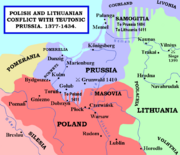 Polish and Lithuanian conflict with Teutonic Prussia, 1377–1434.