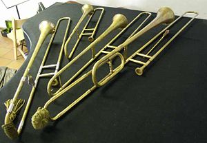 Four sackbuts: two tenors, alto, bass