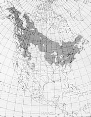 Range of aspen trees in North America