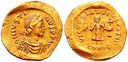 Emperor Juntin I succeeded Anastasius and ended the Acacian schism by adopting the formula of Hormisdas.