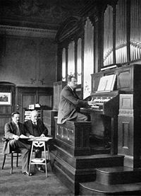 Recording session with Max Reger for the Welte-Philharmonic-Organ, 1913.