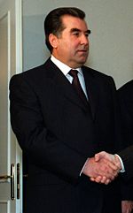 Tajikistan's president Emomali Rahmonov.
